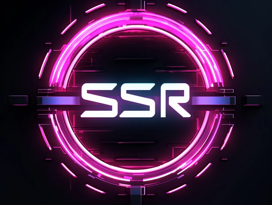 The SSR neon logo